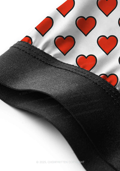 Red Heart Y2K Print Men Boxer Briefs Cherrykitten