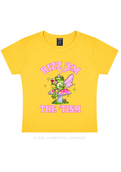 Fairy Frog Rizz Tism Y2K Baby Tee Cherrykitten