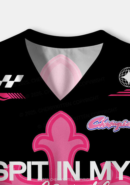 Custom Pink Cross Y2K Crop Sport Jersey Shirts Cherrykitten