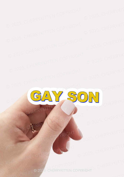 Gay Son Pride 1Pc Y2K Sticker Cherrykitten