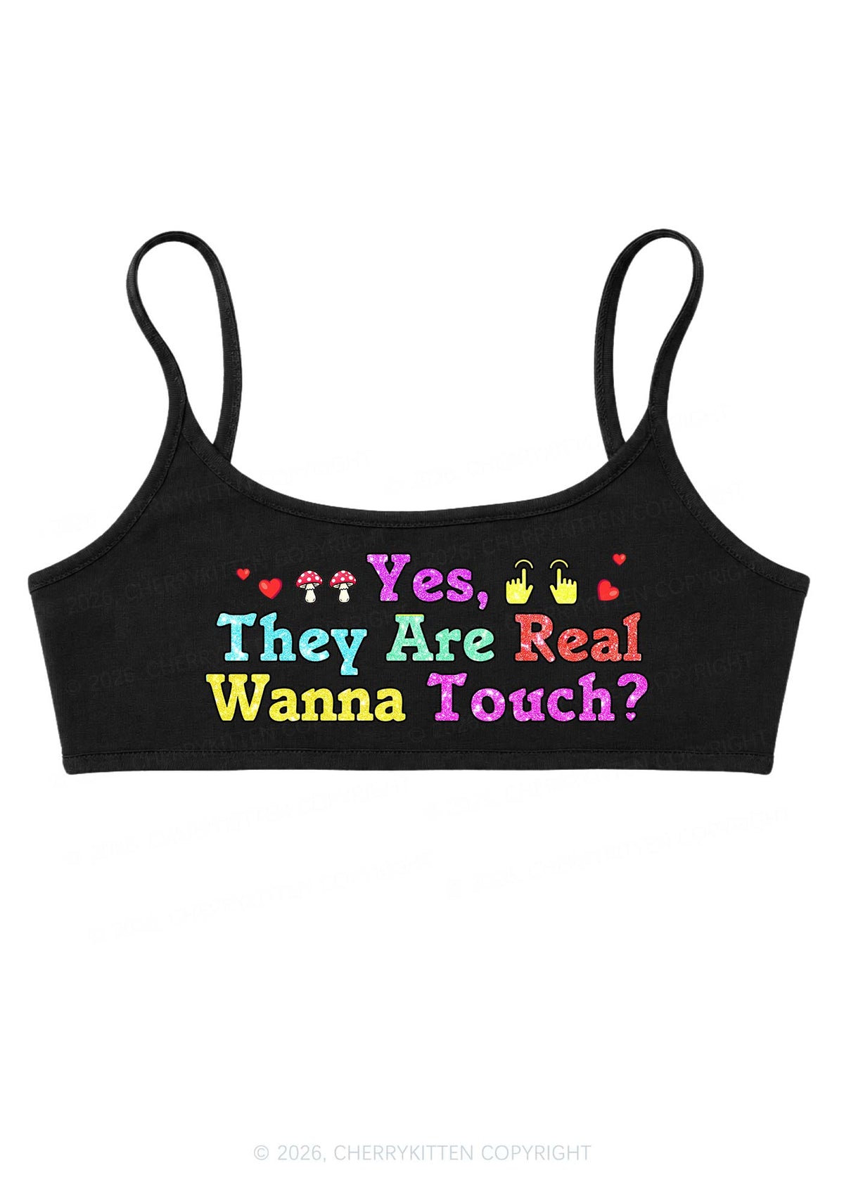 Yes They Are Real Y2K Super Crop Cami Cherrykitten