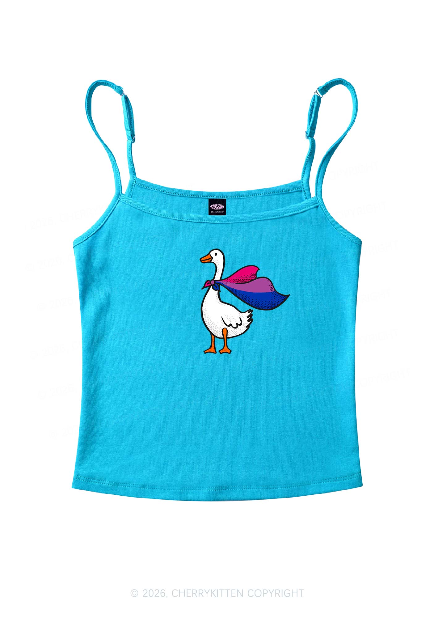 Bisexual Goose Pride Y2K Spaghetti Strap Cami Cherrykitten