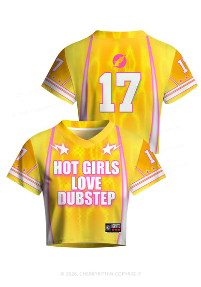 Hot Girls Love Dubstep Y2K Crop Football Jersey Shirts Cherrykitten