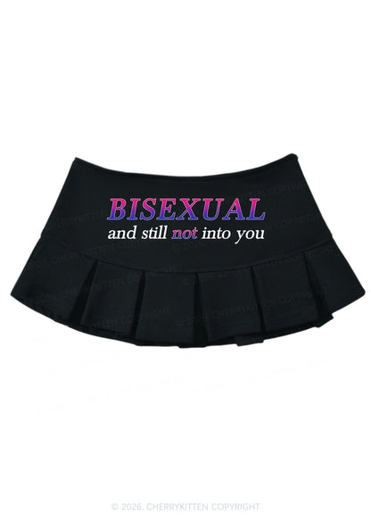 Bisexual And Still Not Into You Pride Y2K Mini Pleated Skirts Cherrykitten