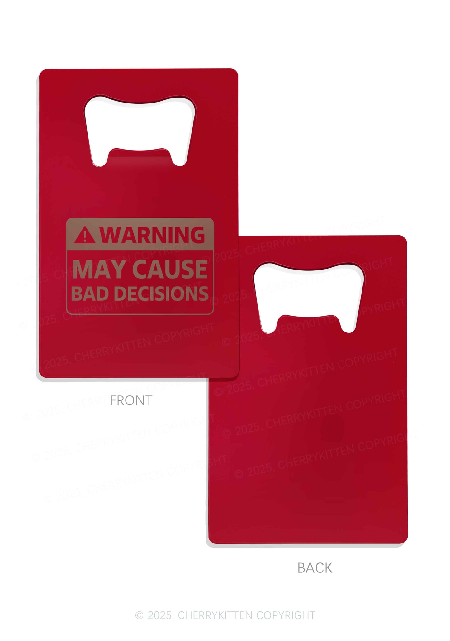 Warning Cause Bad Y2K Credit Card Bottle Openers Cherrykitten
