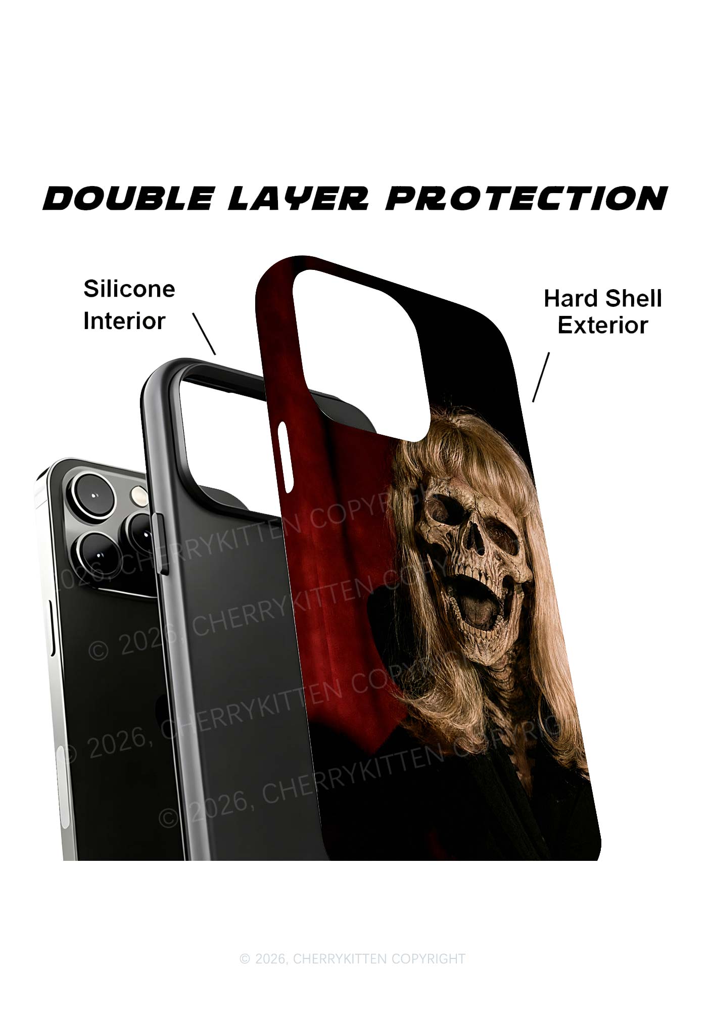 Halloween Blonde Skull Y2K Phone Case Cherrykitten