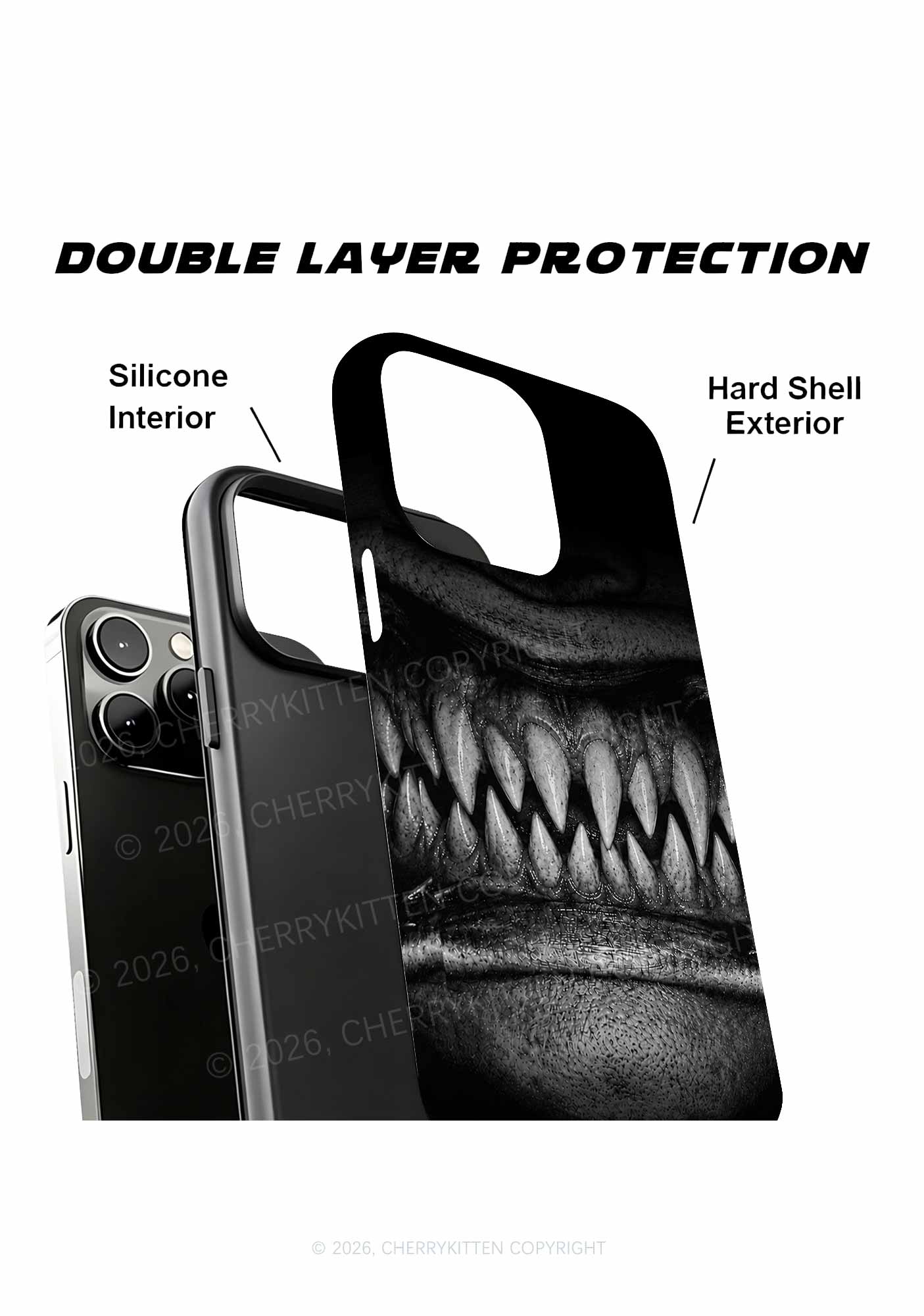 Halloween Monster Sharp Fangs Y2K Phone Case Cherrykitten
