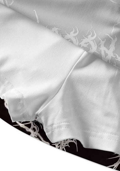 Black Gothic Faggot Pride Y2K Print Mini Skirt Cherrykitten