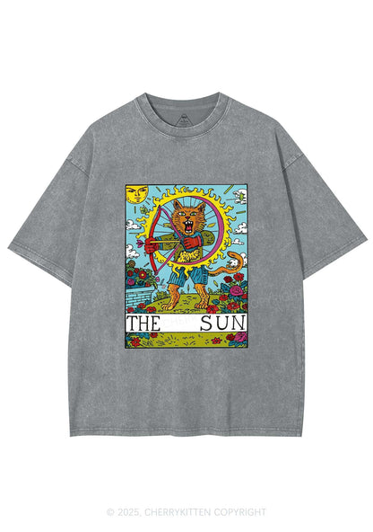 The Sun Cat Y2K Washed Tee Cherrykitten