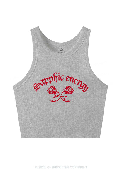 Sapphic Energy Pride Y2K Crop Tank Top Cherrykitten