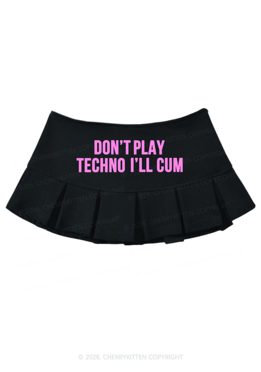 Dont Play Techno Y2K Mini Pleated Skirts Cherrykitten