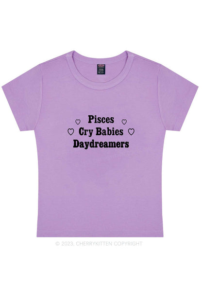 Curvy Pisces Cry Babies Daydreamers Y2K Baby Tee Cherrykitten
