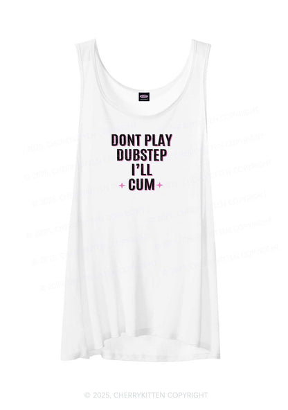Dont Play Dubstep Y2K Sheer Boyfriend Tank Cherrykitten