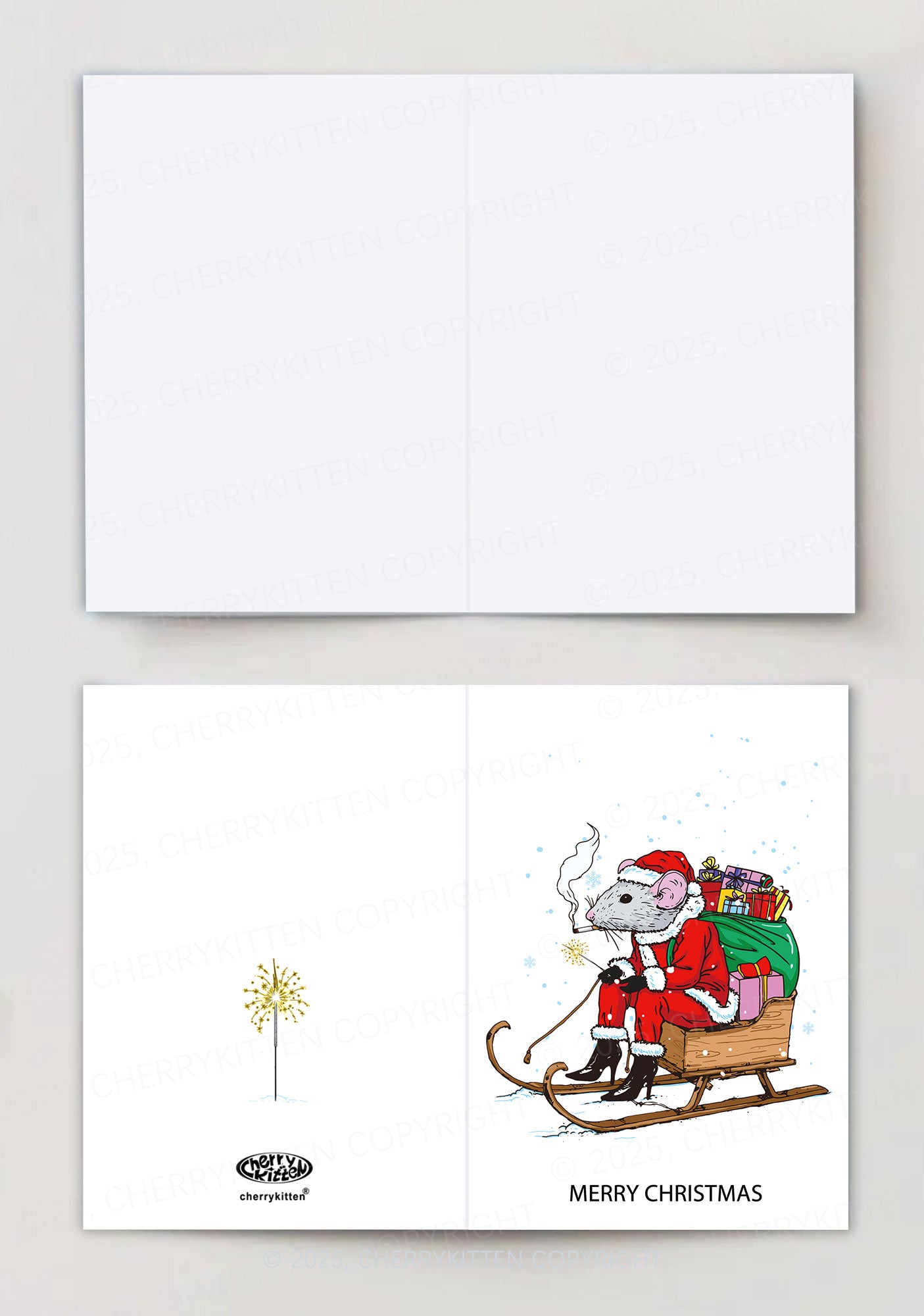 Merry Christmas Rat Gift Card
