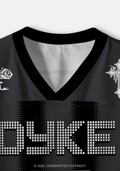 Custom Dyke Pride Y2K Crop Sport Jersey Shirts Cherrykitten
