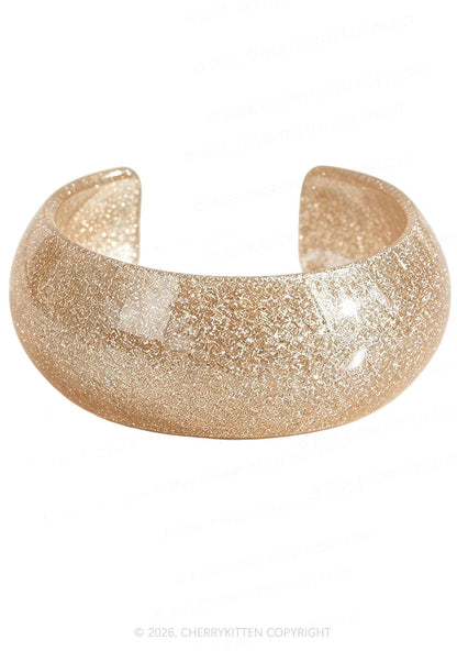 Glitter Candy Color Y2K Open Bangle Cherrykitten
