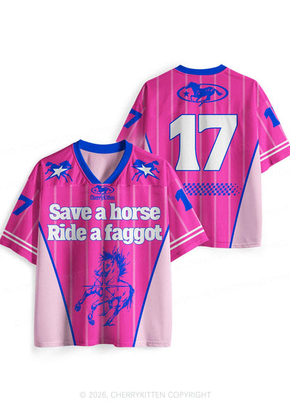 Ride A Faggot Pride Y2K Sport Jersey Shirts Cherrykitten