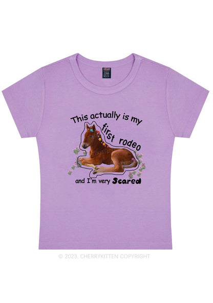 My First Rodeo Y2K Baby Tee Cherrykitten