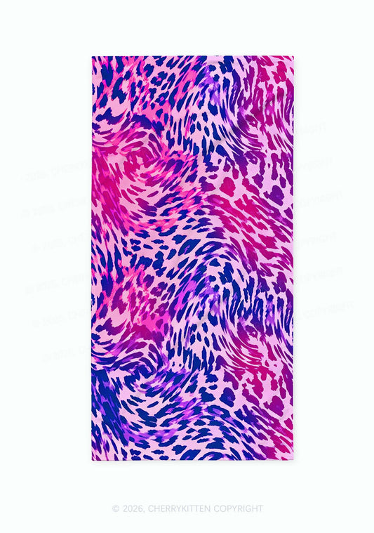 Bisexual Leopard Pride Y2K Beach Towel Cherrykitten