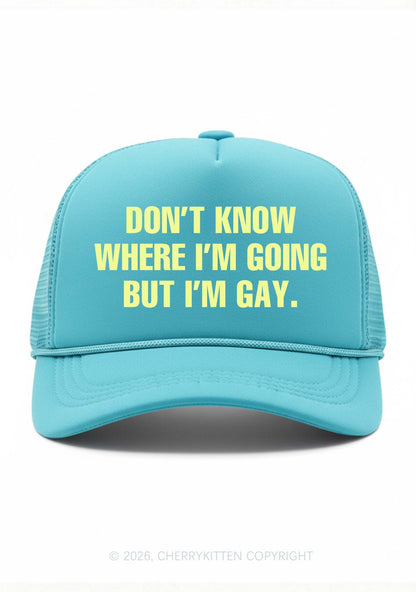 But Im Gay Pride Y2K Trucker Hat Cherrykitten