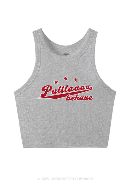 Putttaaaa Behave Y2K Crop Tank Top Cherrykitten