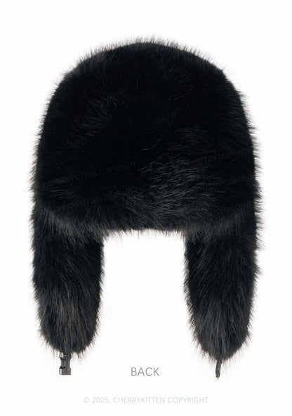 Faux Fur Y2K Trapper Hat Cherrykitten