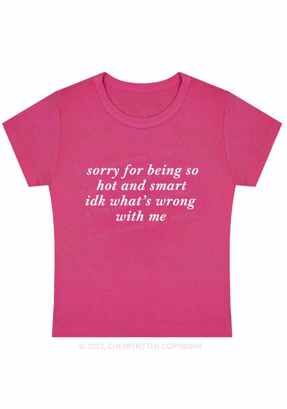 Sorry For Being So Smart Y2K Baby Tee Cherrykitten