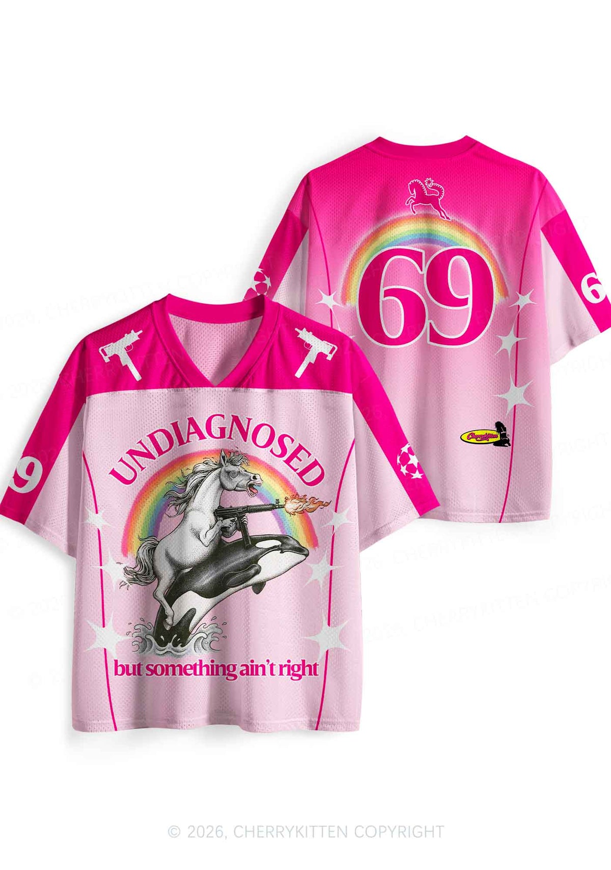 Undiagnosed But Something Aint Right Y2K Sport Jersey Shirts Cherrykitten