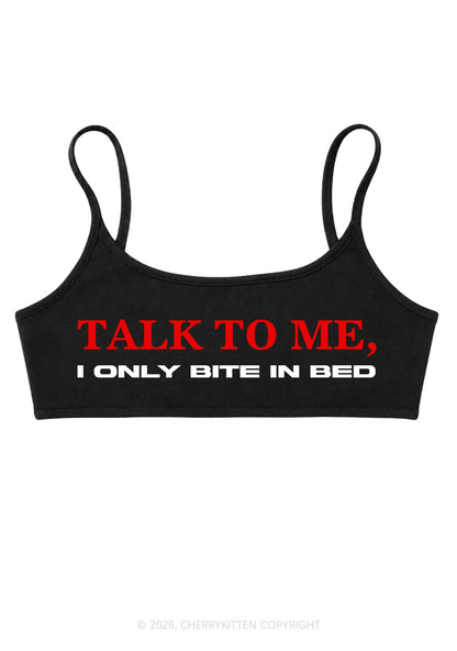 I Only Bite In Bed Y2K Super Crop Cami Cherrykitten