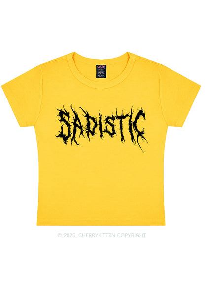 Sapistic Skull Y2K Baby Tee Cherrykitten