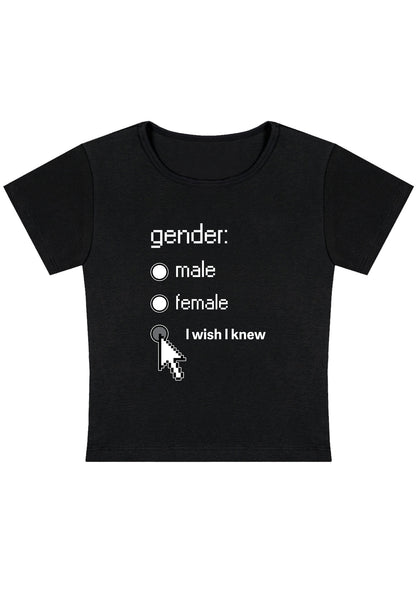 Curvy Gender Male Female I Wish I Knew Baby Tee