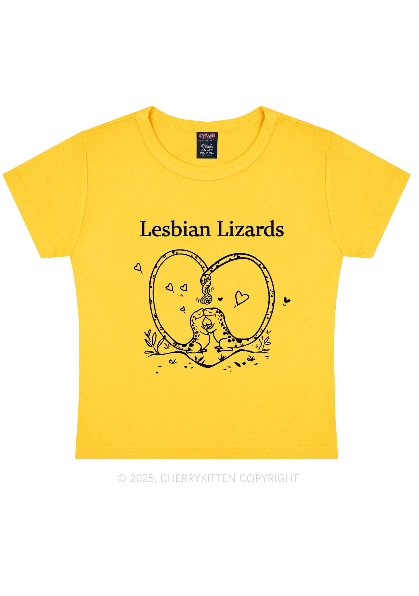 Lesbian Lizards Y2K Baby Tee Cherrykitten