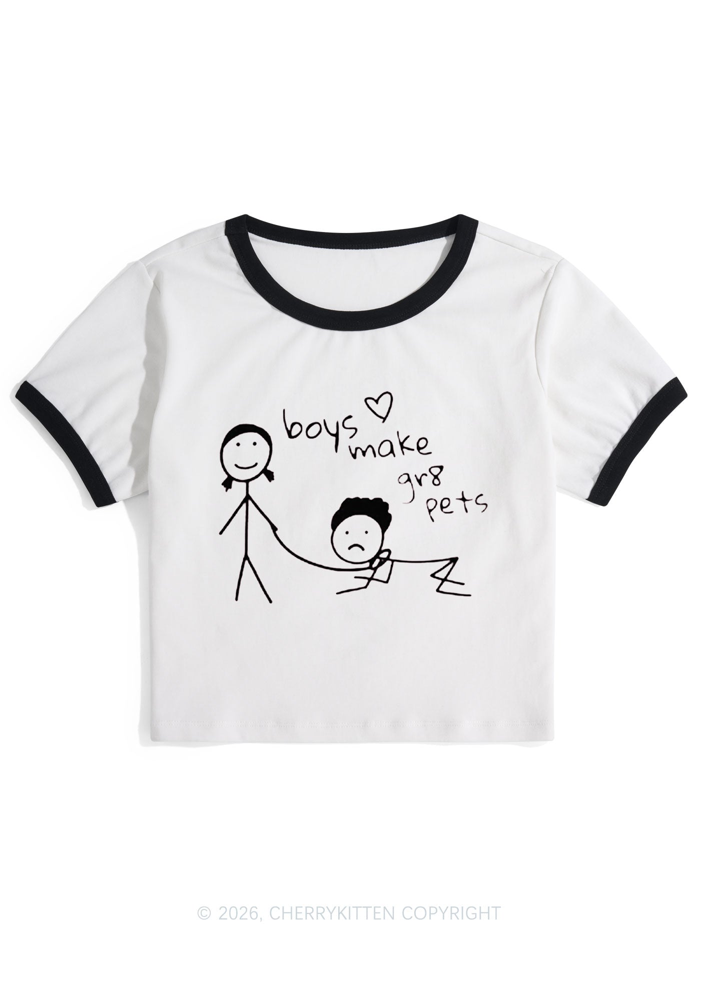 Boys Make Gr8 Pets Y2K Ringer Tee Cherrykitten
