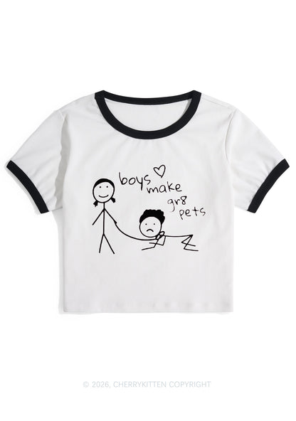 Boys Make Gr8 Pets Y2K Ringer Tee Cherrykitten