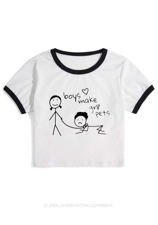 Boys Make Gr8 Pets Y2K Ringer Tee Cherrykitten