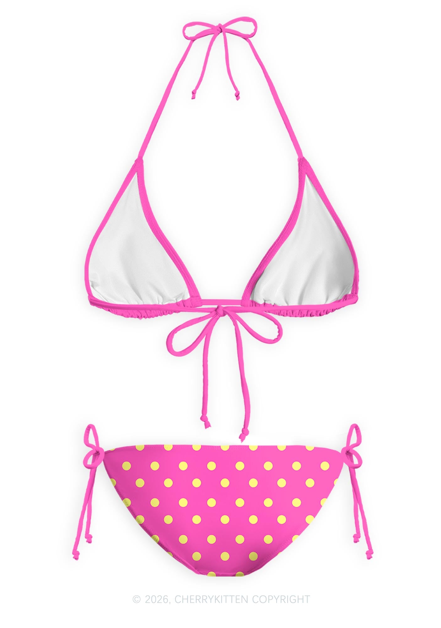 Girl Hunter Dots Pride Y2K Print Bikini Set Cherrykitten