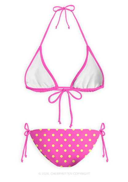 Girl Hunter Dots Pride Y2K Print Bikini Set Cherrykitten