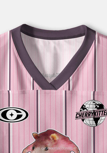 Custom Pink Ratz Y2K Crop Sport Jersey Shirts Cherrykitten