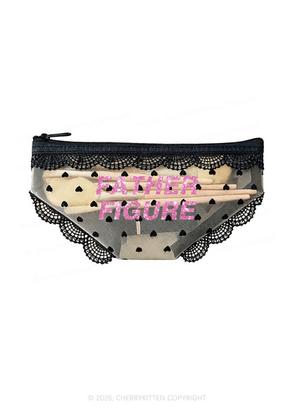Glitter Father Figure Y2K Briefs Shape Cosmetic Pouch Cherrykitten