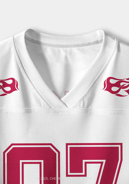 Custom Red Flame Y2K Crop Sport Jersey Shirts Cherrykitten