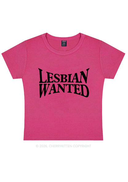 Lesbian Wanted Pride Y2K Baby Tee Cherrykitten