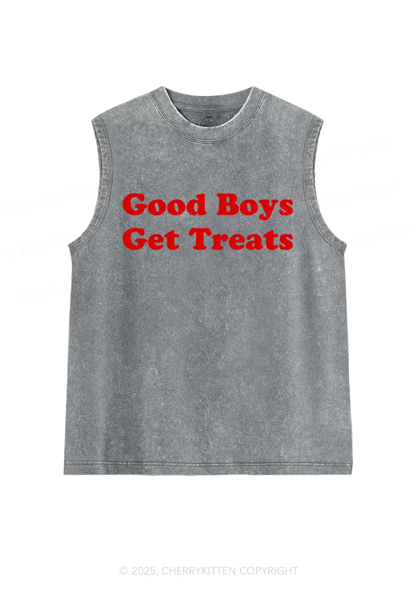 Good Boys Get Treats Y2K Washed Muscle Tank Cherrykitten