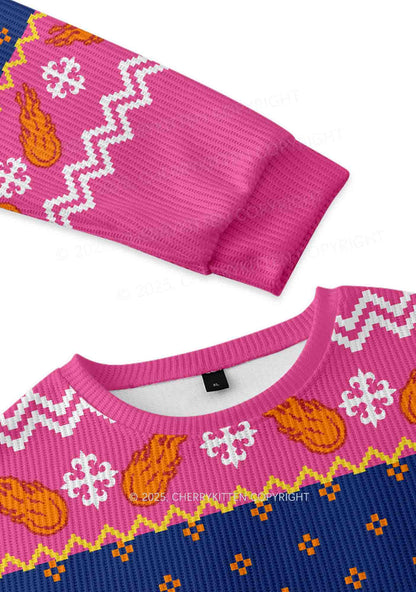 Totally Stoned Y2K Christmas Knit Sweatshirt Cherrykitten