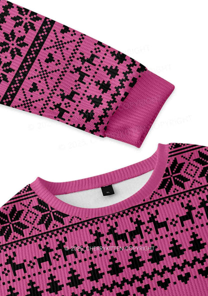 Cxxty Y2K Christmas Knit Sweatshirt Cherrykitten
