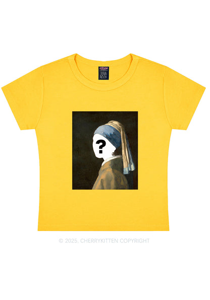 Custom Pearl Portrait Y2K Baby Tee Cherrykitten
