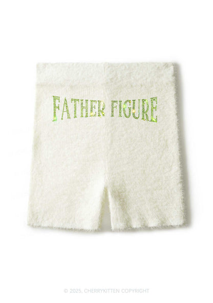 Rhinestone Father Figure Y2K Fluffy Shorts Cherrykitten