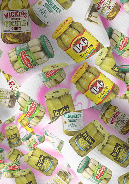 Yellow Canned Pickles Y2K Christmas Cardigan Knit Sweatshirt Cherrykitten