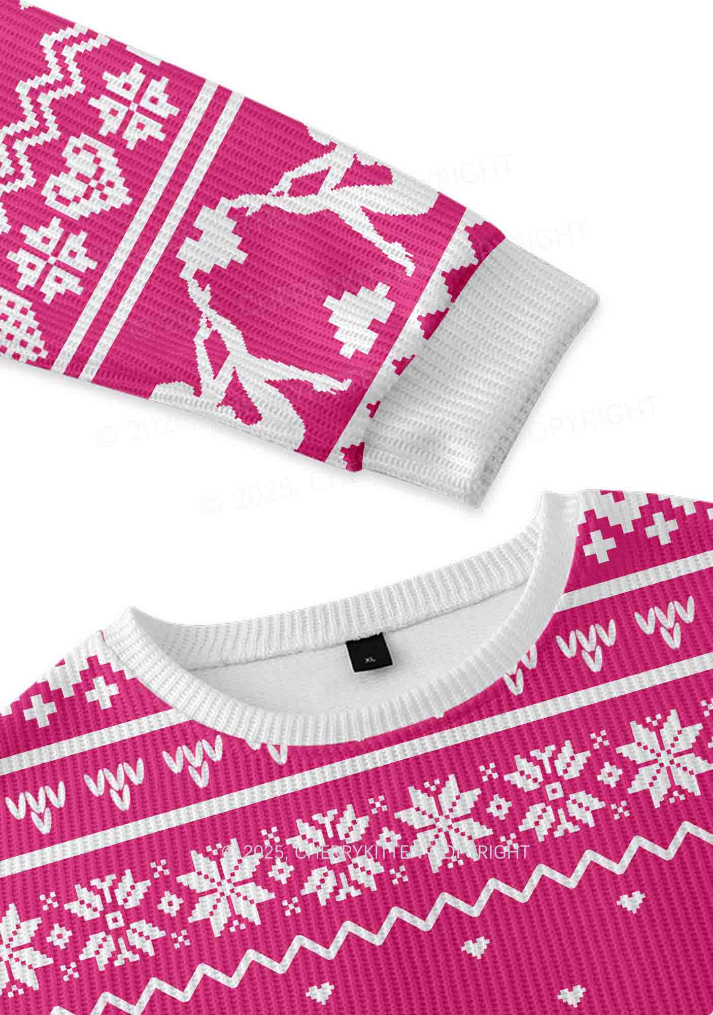 Its Britney Bixch Y2K Christmas Knit Sweatshirt Cherrykitten