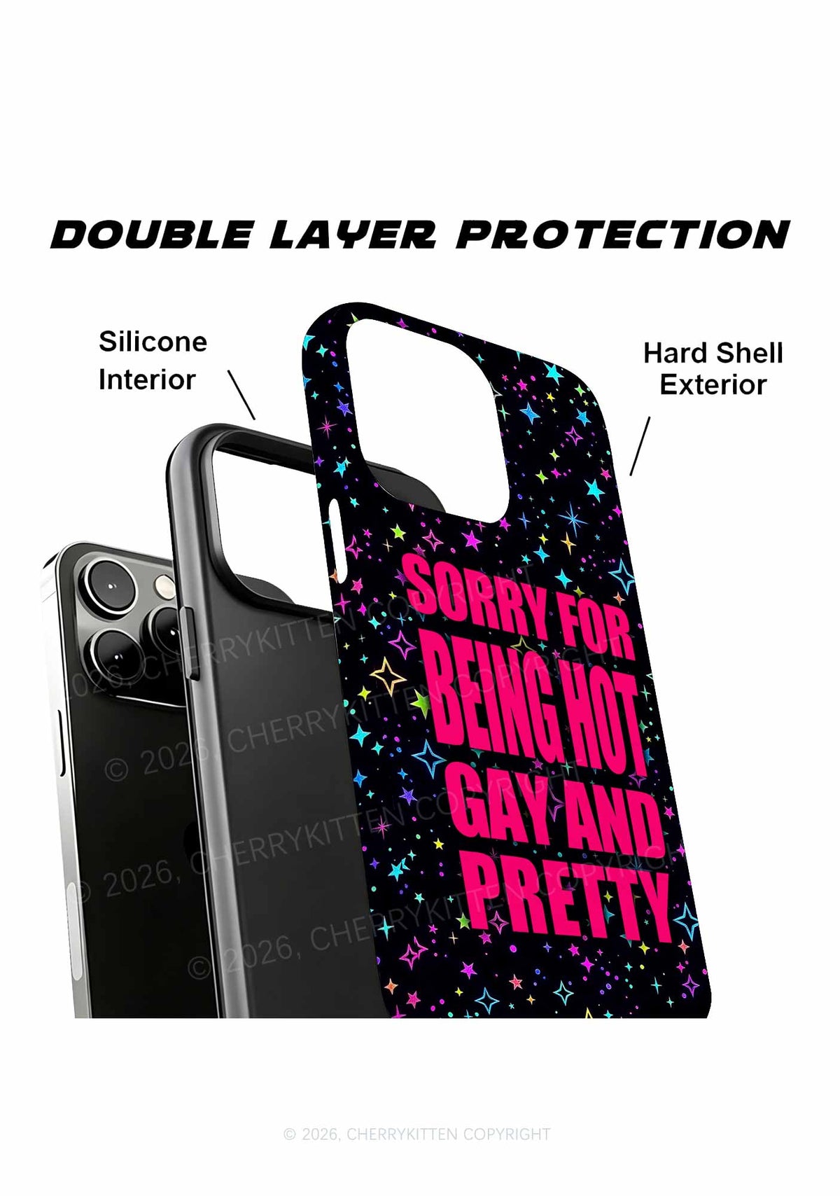 Sorry For Hot Gay And Pretty Y2K Phone Case Cherrykitten