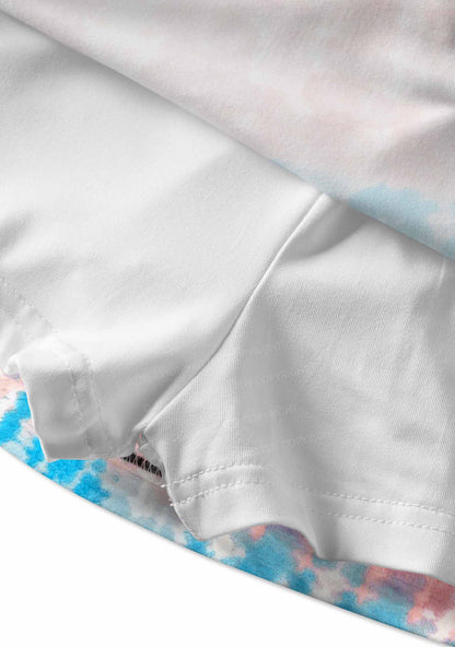 Tie Dye Trans Pride Y2K Print Mini Skirt Cherrykitten